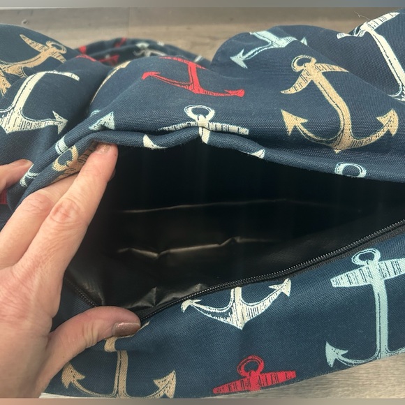 The Swankey Beverage Tote bag - Navy anchor style - Island Persuit - NWT - Picture 6 of 8